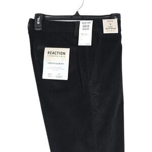Kenneth Cole Reaction Men's Slim-Fit Stretch Corduroy Pants Black 30x32 NWT